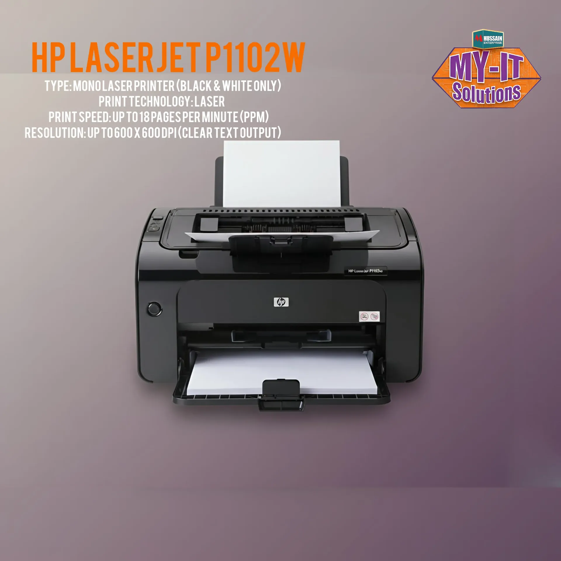 HP LaserJet Professional P1102w – Compact & Reliable (Black)