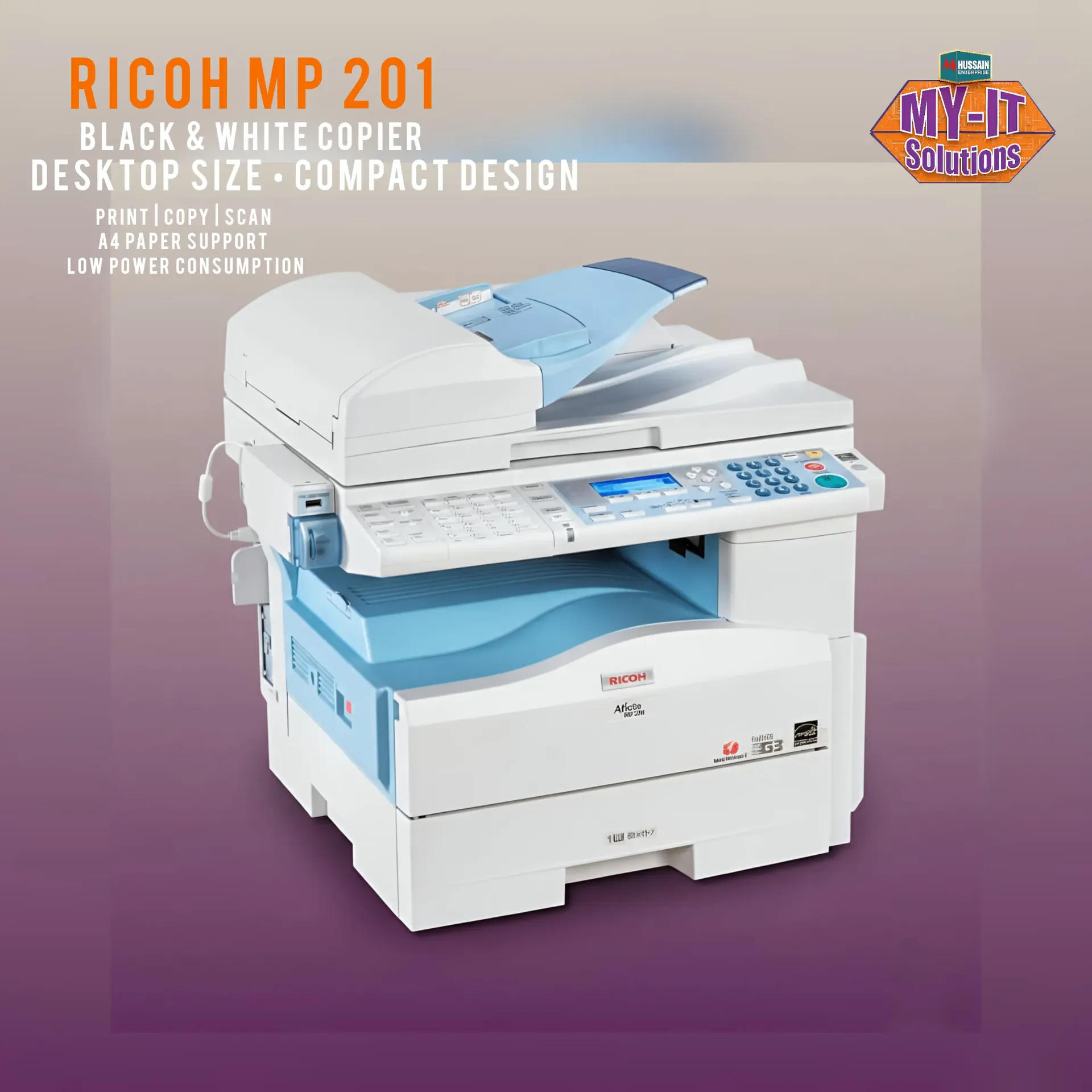 Ricoh MP 201 Desktop Size (Black)